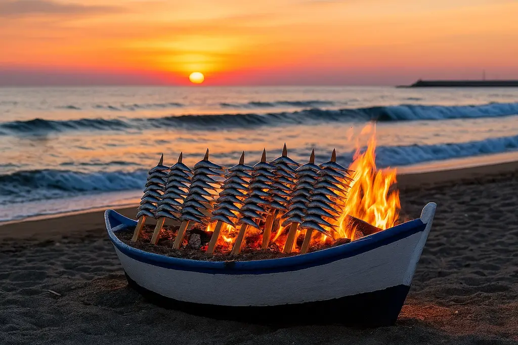 Espetos de sardinas en Málaga